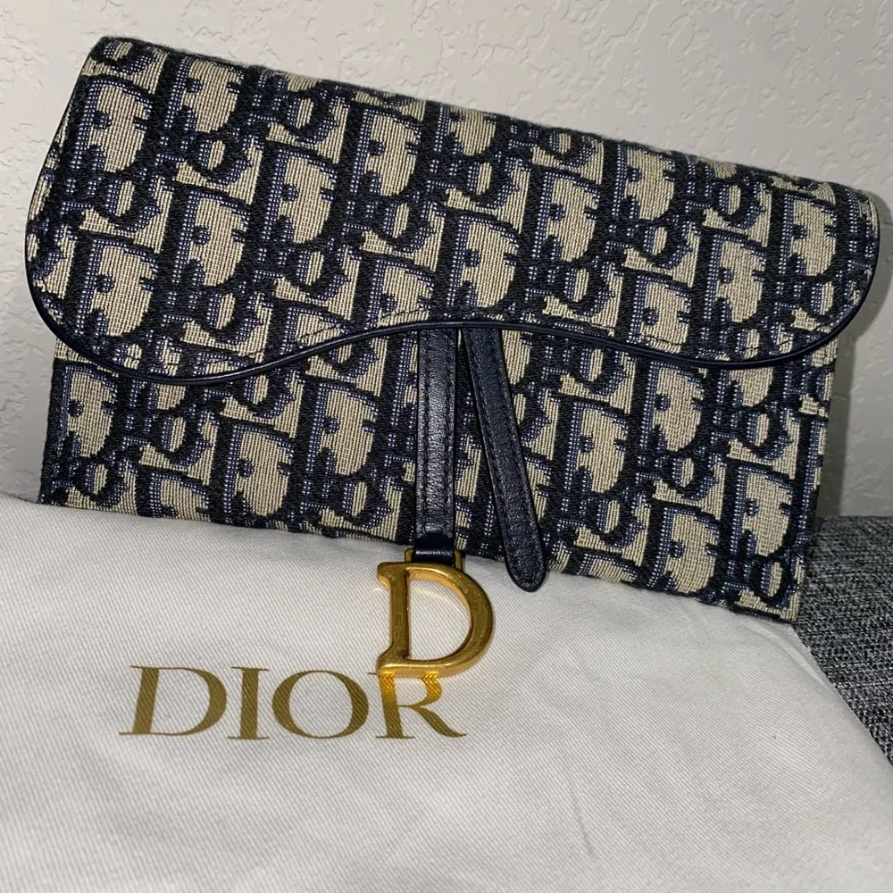Dior Oblique Saddle Crossbody Bag/Wallet on Chain - Picture 4 of 15